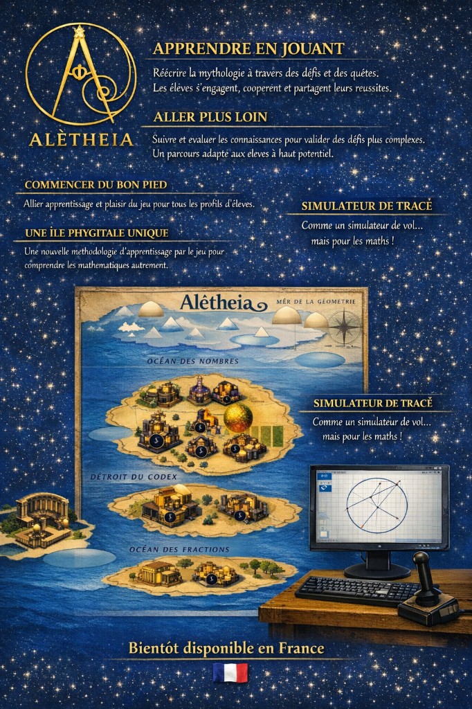 Flyer Alètheia — Île phygital et simulateur de tracé
